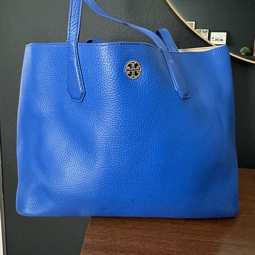 Tory Burch Blue Laptop Business Bag